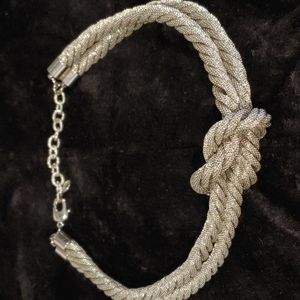 Ann Taylor Silver Rope Necklace
